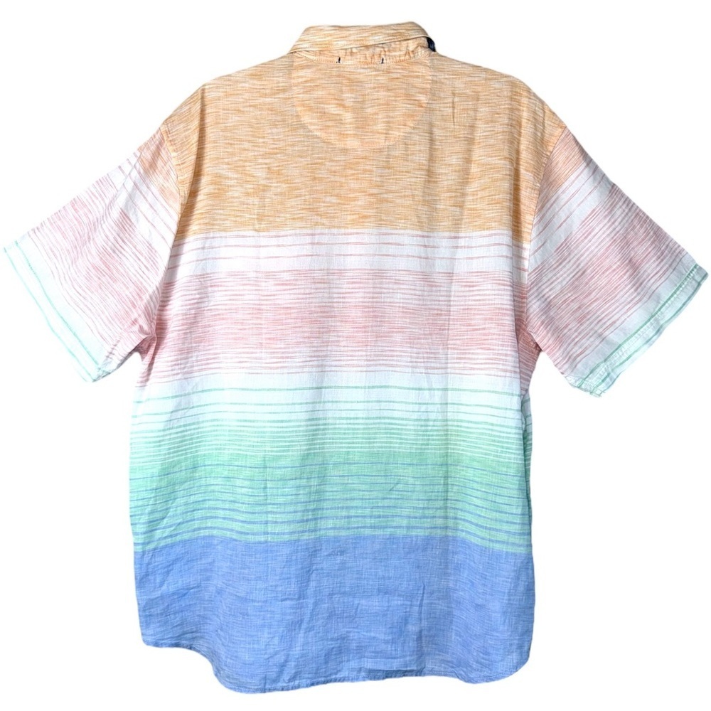 NWT Tommy Bahama Sand Linen Easy Sunrise Linen Short Sleeve Camp Shirt Large a - Picture 2 of 8